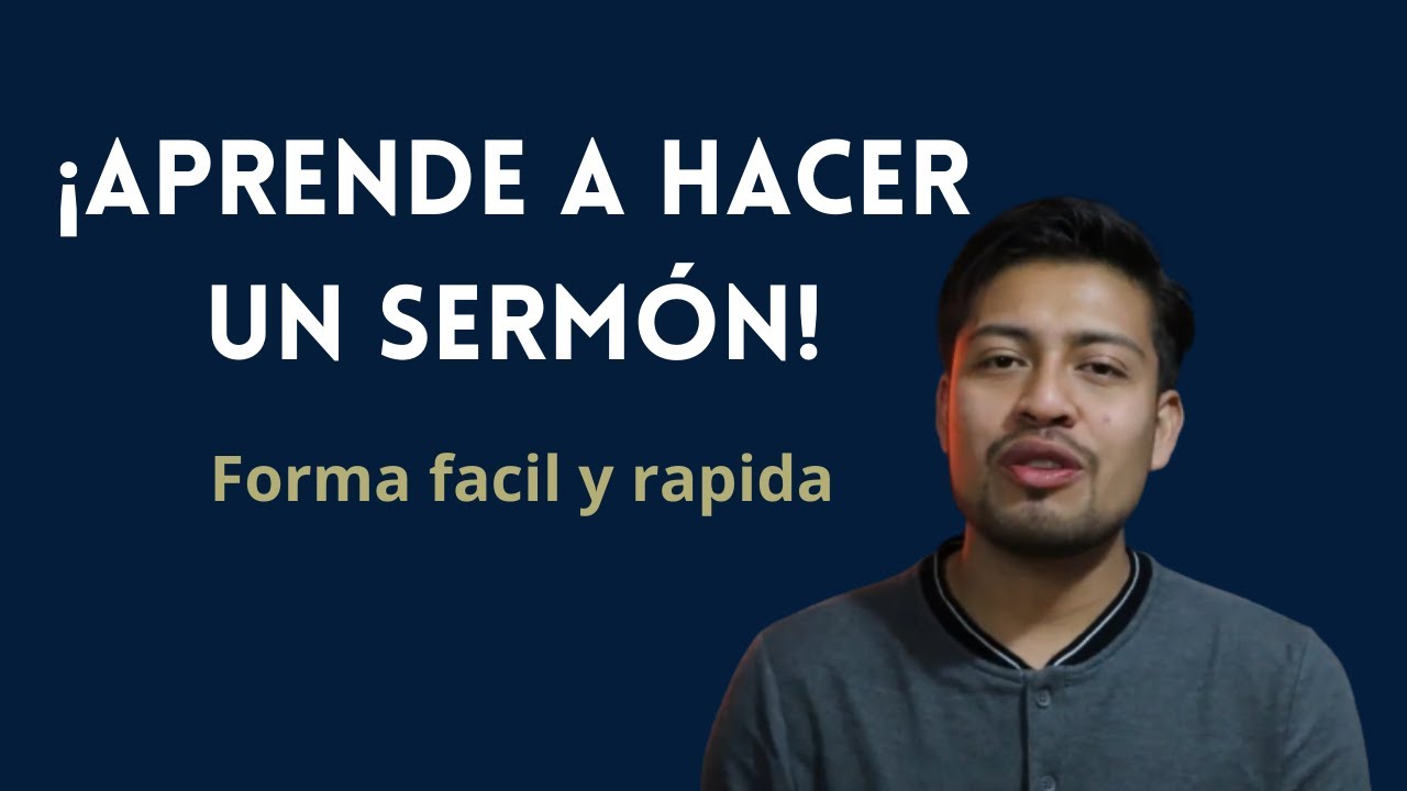 ¿Cómo hacer un sermón? FORMA FÁCIL/ PASO A PASO/ CON BOSQUEJO