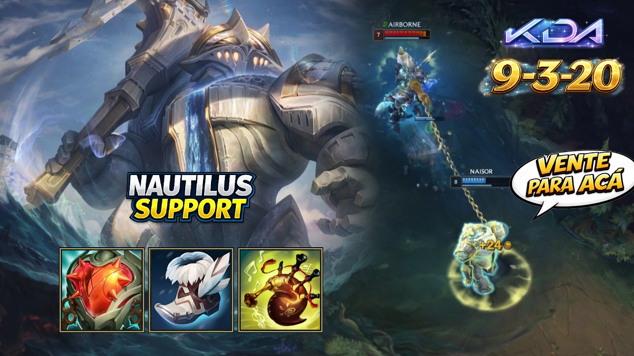 NAUTILUS vs Malphite SUPPORT Gameplay (BOT) | 9-3-20
