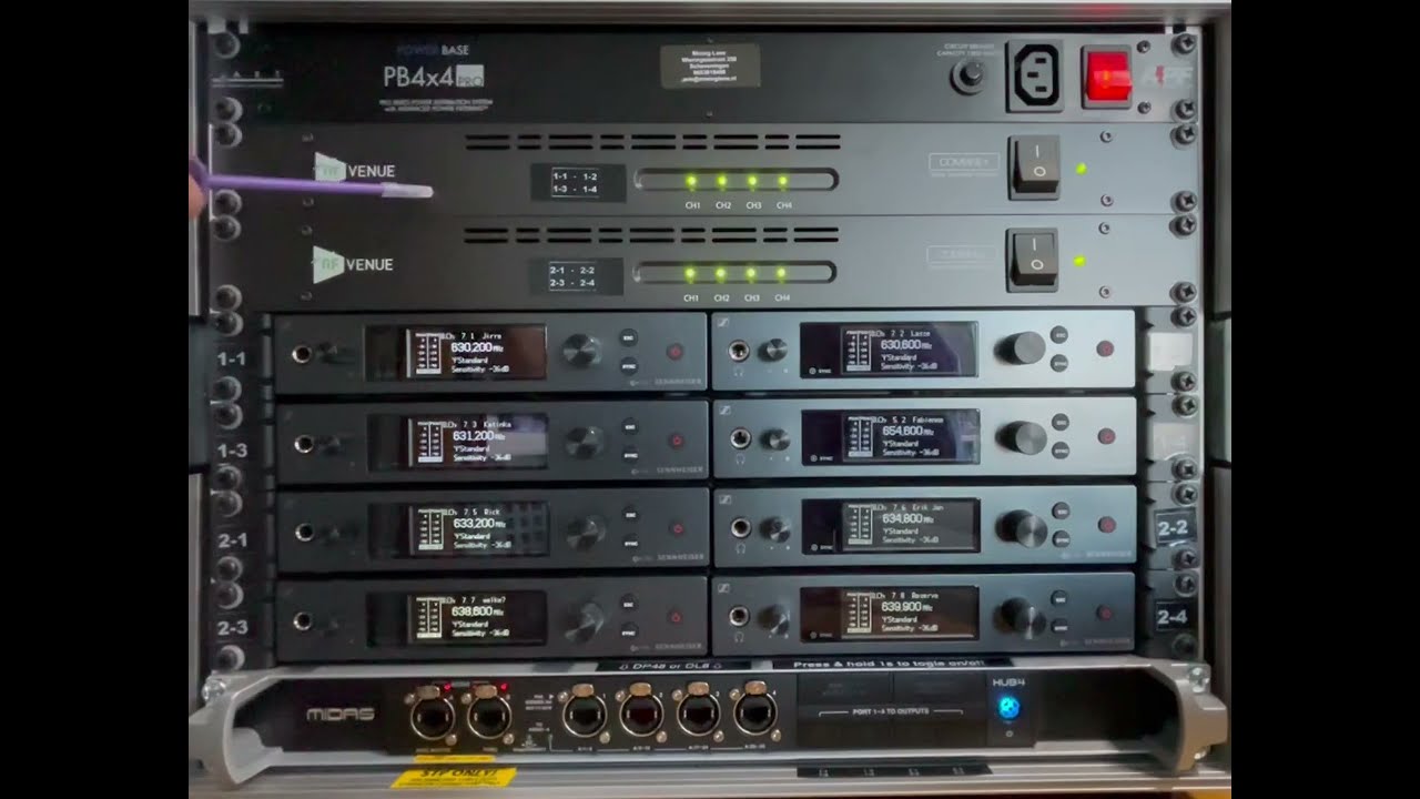 AES50 In Ear Monitor Rack (Front)