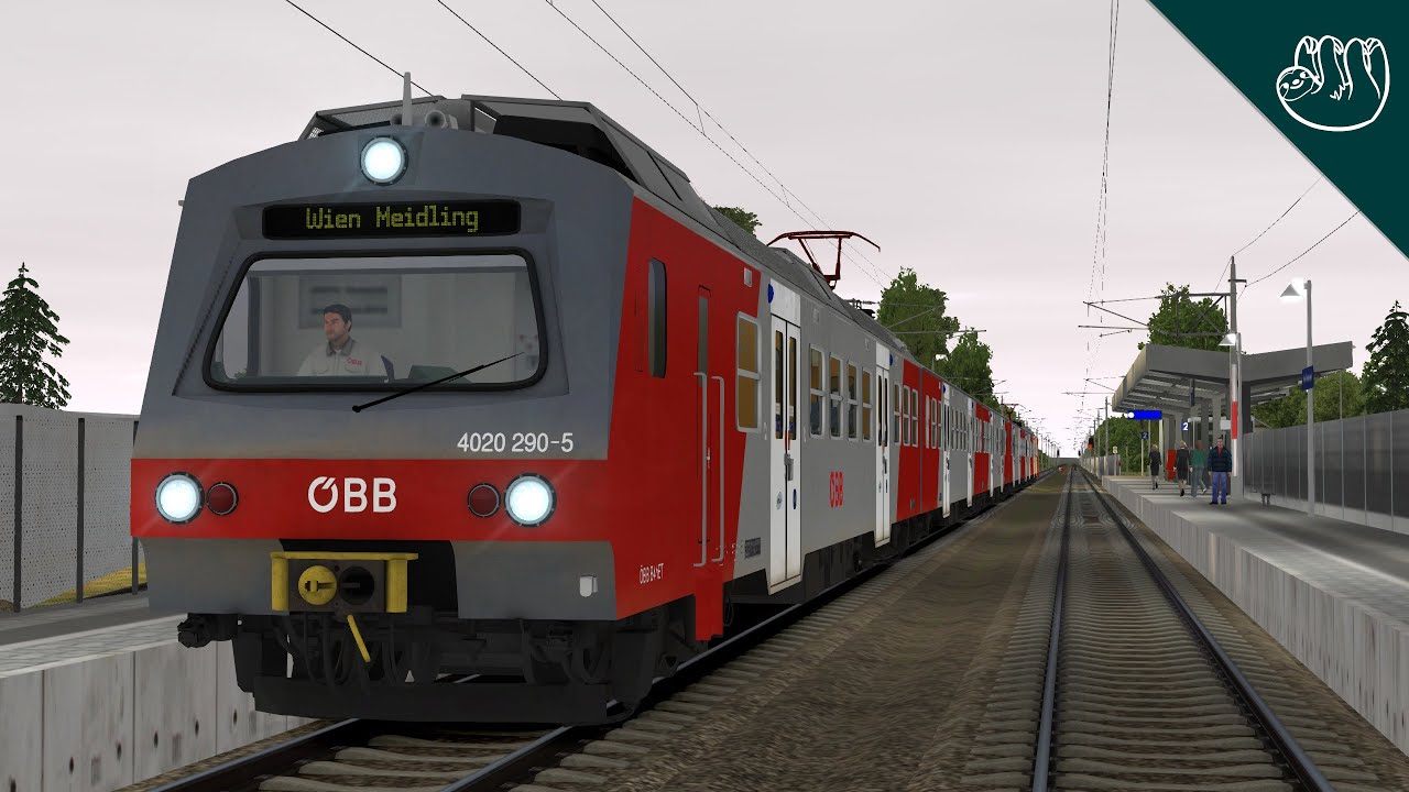 Nachtschiene Linie S4 Richtung Wien Meidling von Wien Strebersdorf - ÖBB4020 | RWA Nordbahn (TS:C)
