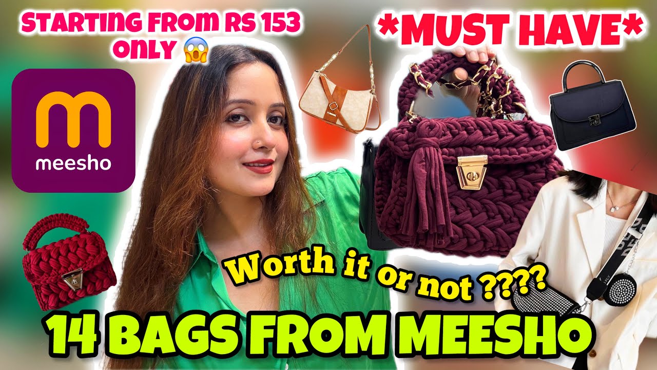 Meesho &ldquo;HUGE&rdquo; BAGS HAUL😍Sling Bag, Shoulder Bag, Cross Body Bag & More ✨ Neha Singh #meeshofinds 