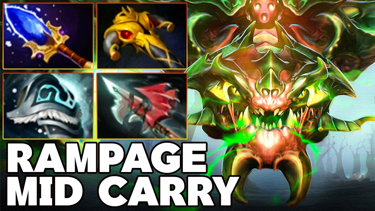 Rampage Viper Mid Dota 2 !! Viper Dota 2 Mid Carry Build 7.39 Pro Gameplay Guide Item Build 7.40