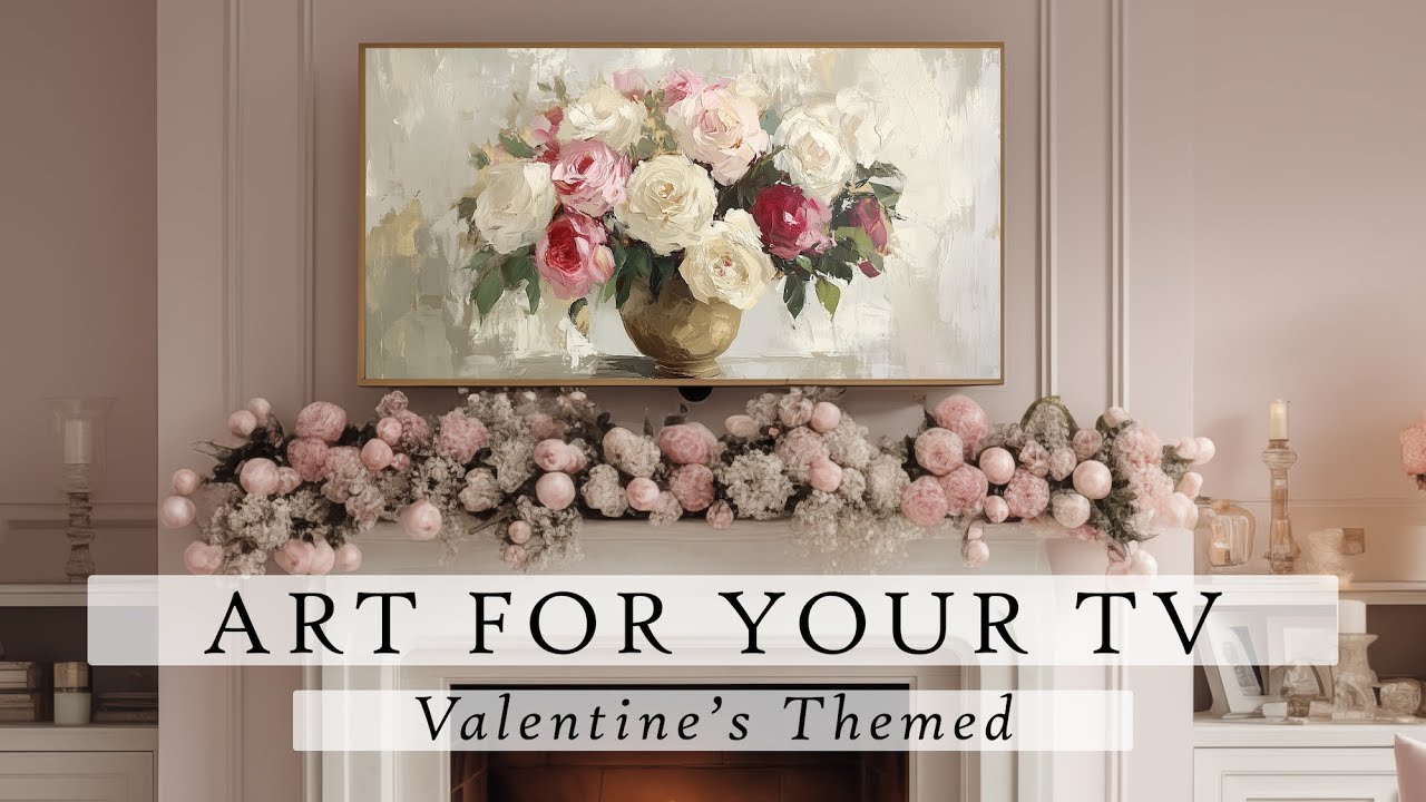 Valentine's Themed Art For Your TV | Romantic TV Art | Flower TV Art | Heart TV Art | 3.5 Hours | 4K