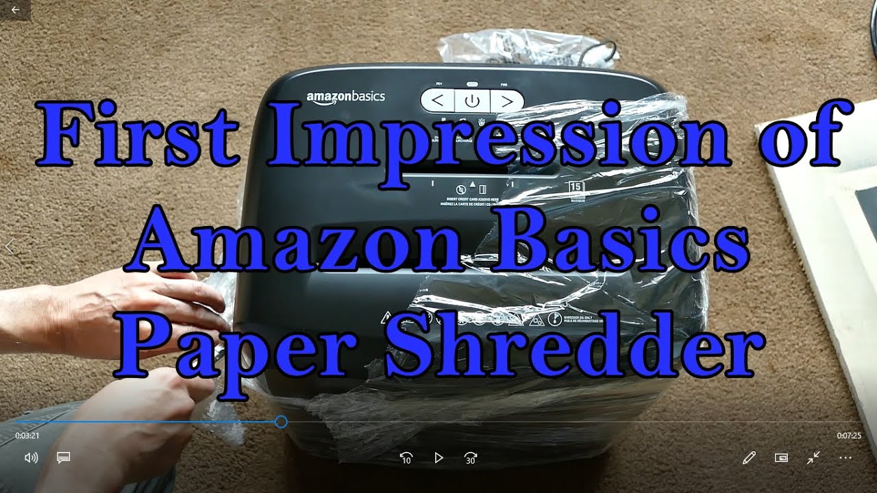 Amazon Basics 15 page paper shredder