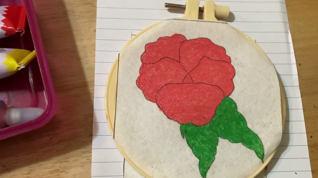 Showing My Liquid Embroidery I Did Today 😊💜💚❤️💛