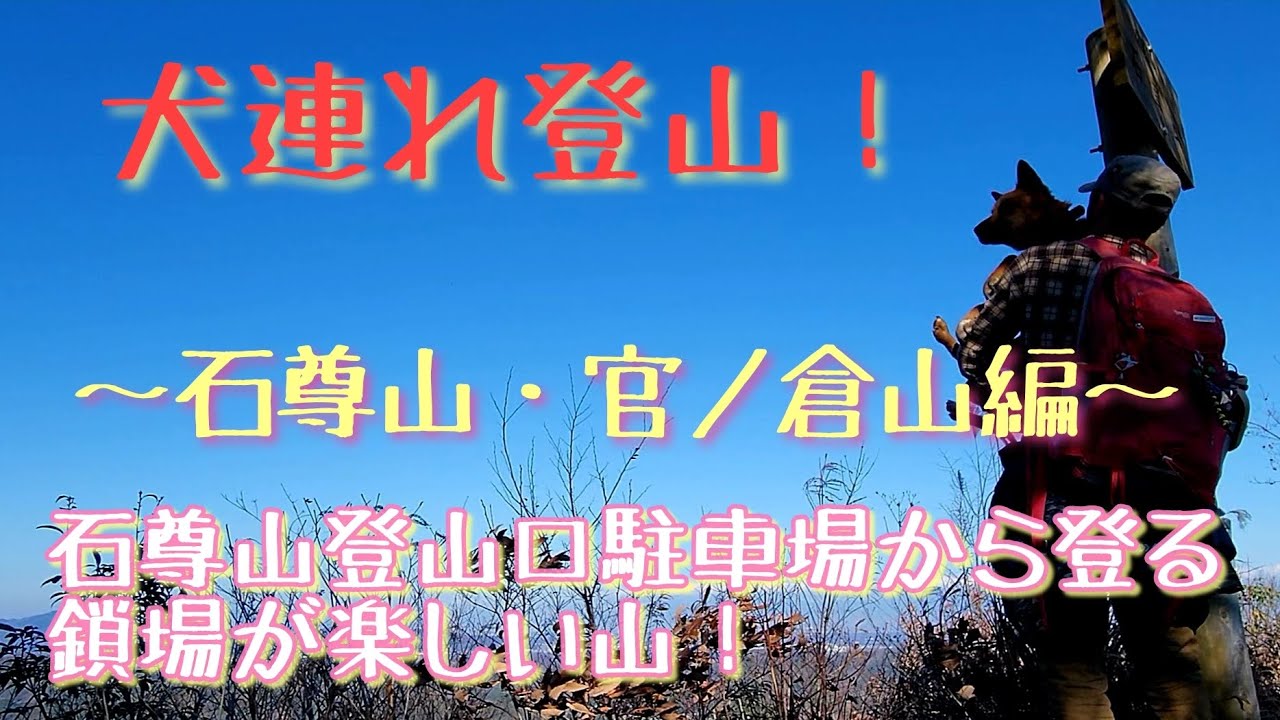 【犬連れ登山！】石尊山・官ノ倉山編。石尊山登山口駐車場から登る 鎖場が楽しい山！