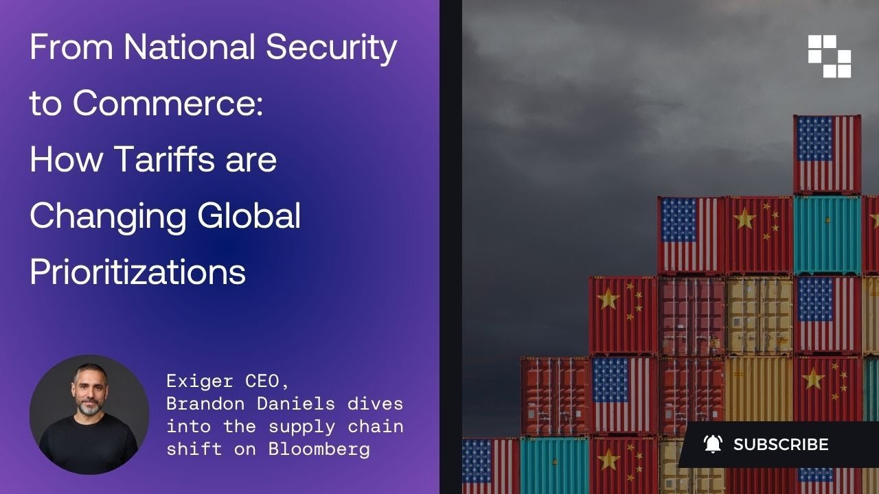 How Tariffs are Reshaping the Global Supply Chain | Exiger CEO Brandon Daniels on Bloomberg