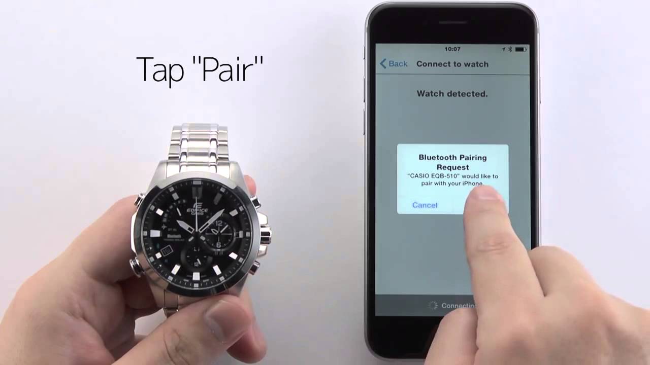 Casio EQB-510D-1AER Pairing Demo - Gents Edifice Bluetooth 4 Solar Powered Watch