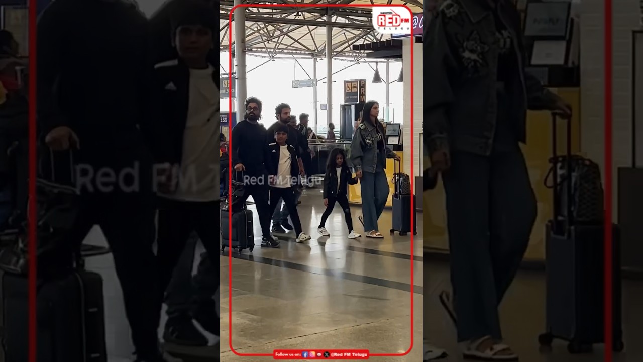 #AlluArjun off to Italy with his family 🔥❤️ #VarunLav #trending #tollywood #shorts #redfmtelugu