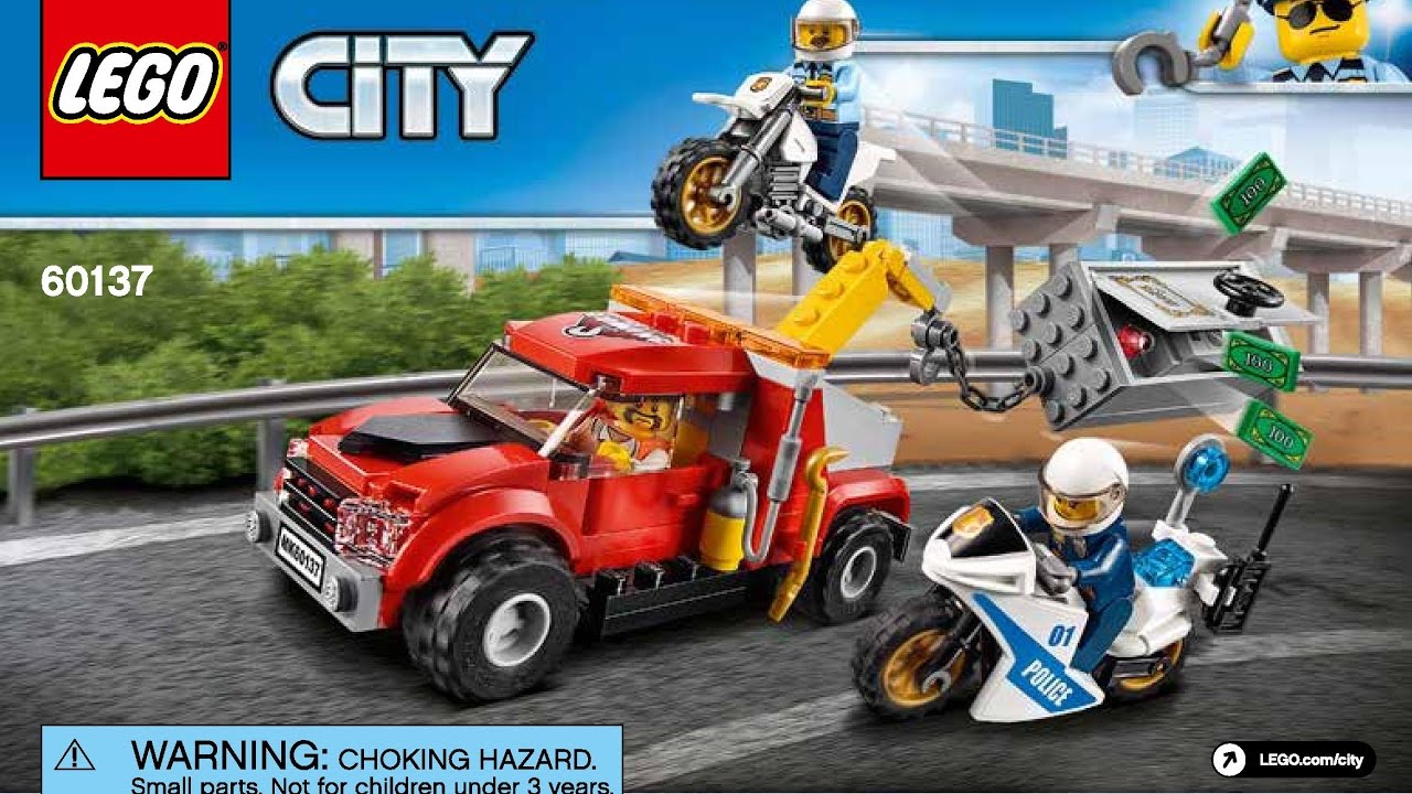 LEGO City Police Tow Truck Trouble 60137 Instructions DIY Book