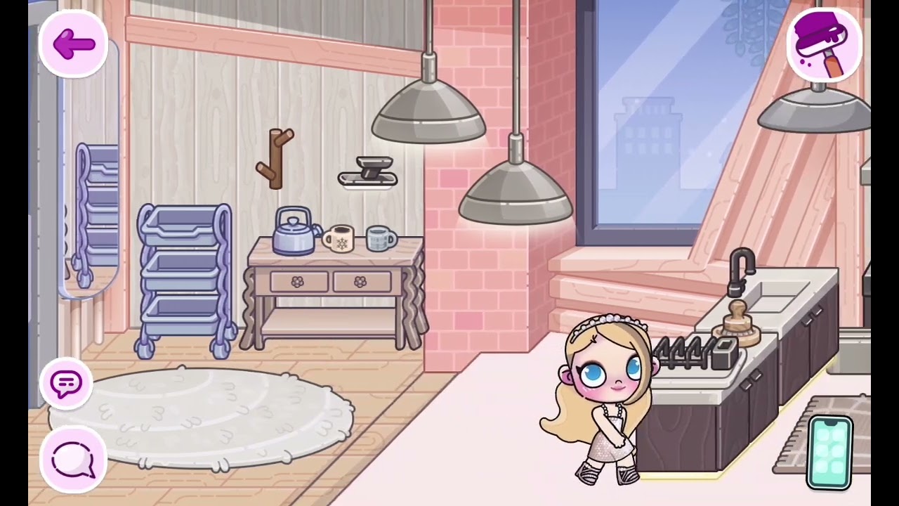 Mostrando a casa da nova historinha ( cozinha )