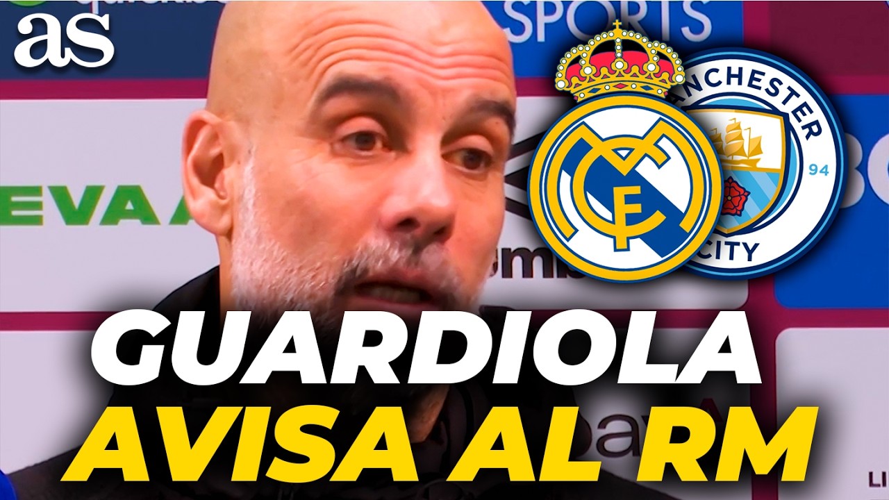 GUARDIOLA REACCIONA a la pregunta sobre la PREMIER y menciona al REAL MADRID