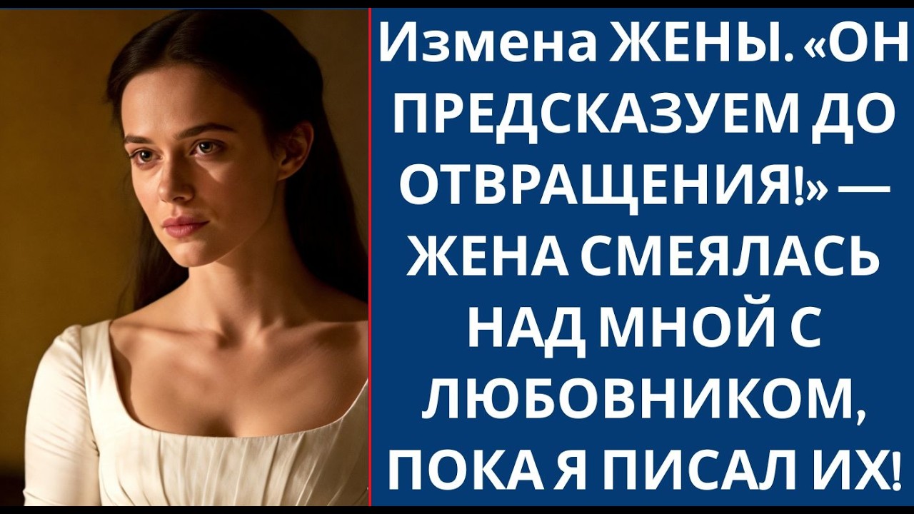 188 Измена ЖЕНЫ  «ОН ПРЕДСКАЗУЕМ ДО ОТВРАЩЕНИЯ!» — ЖЕНА СМЕЯЛАСЬ НАД МНОЙ С ЛЮБОВНИКОМ, ПОКА Я ПИСАЛ