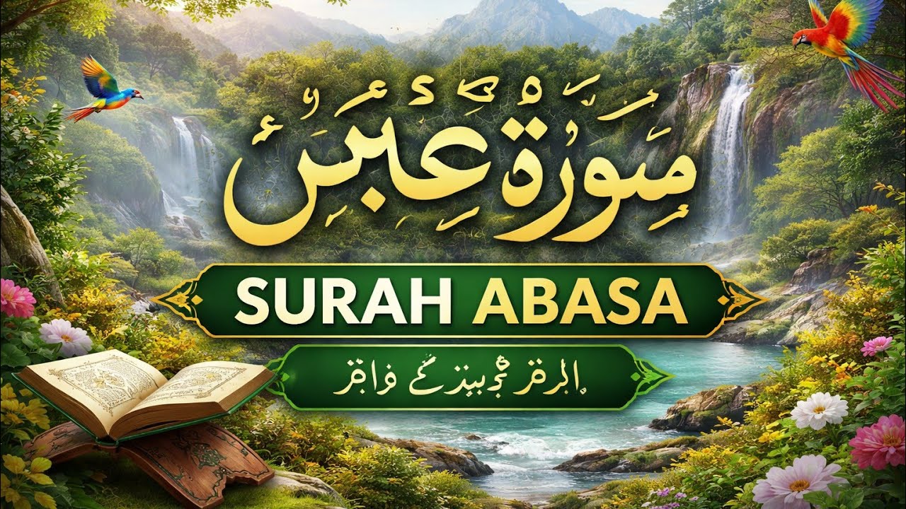 Surah Abasa | Beautiful Quran Recitation with Urdu Translation | Surah Abasa Full