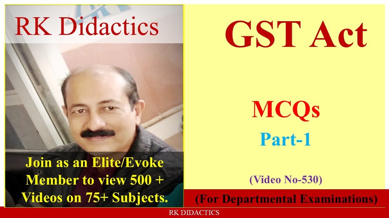GST Act, MCQ-1