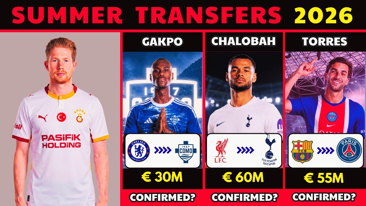 🚨 Latest Confirmed Transfers Summer 2026 🔥Transfer News Today | Chalobah, De Bruyne , Gakpo& More