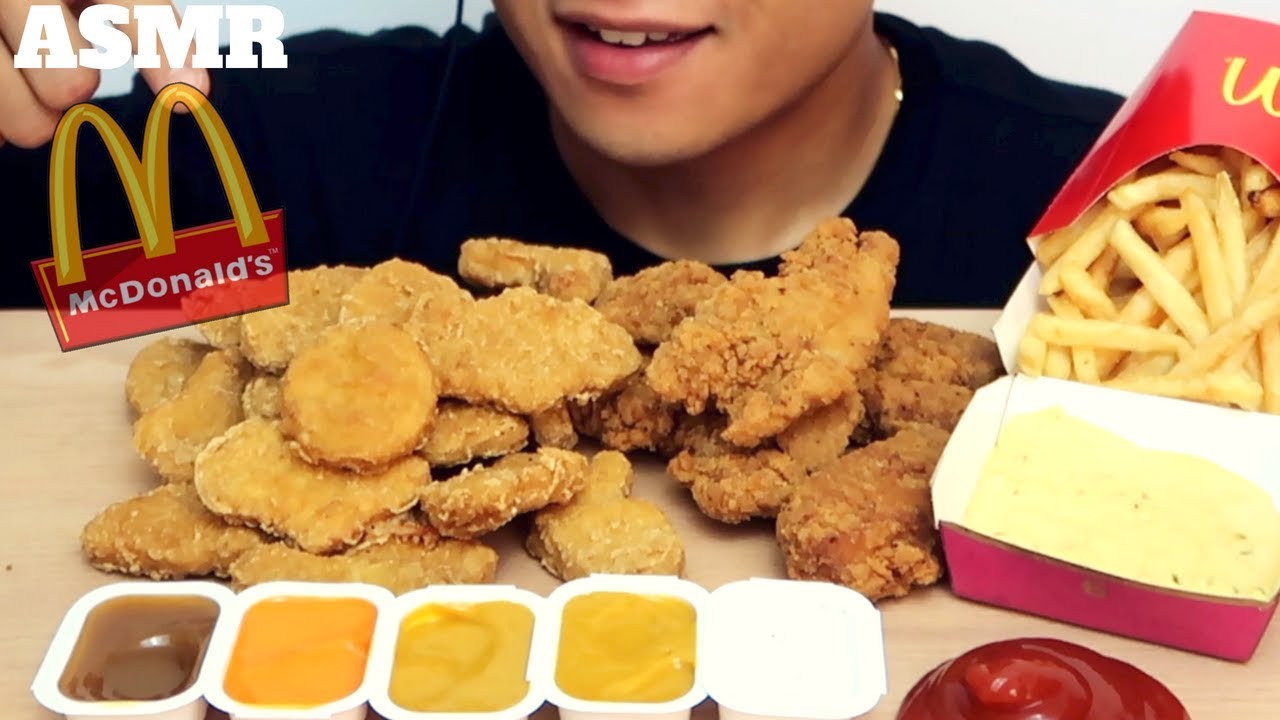 ASMR *CRUNCHY* CHICKEN NUGGETS, TENDERS, FRIES + Big Mac Sauce | MCDONALD'S INTENSE EATING SOUNDS 먹방