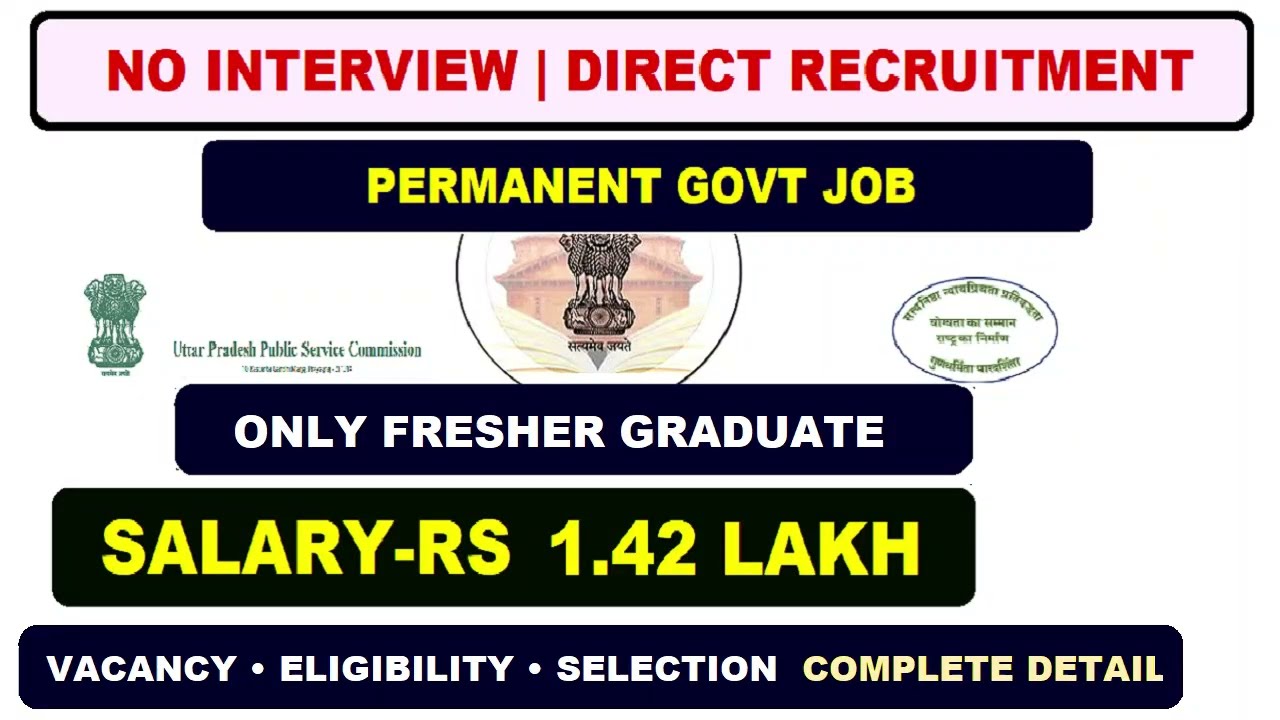 💰 ₹1.50 Lakh Salary | Permanent Govt Job 🔥 Graduate Male Female Apply |