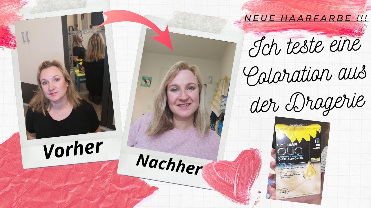 Haare selber färben , mit Coloration aus der Drogerie ( kühles Aschblond ) / Tipps gegen Gelbstich