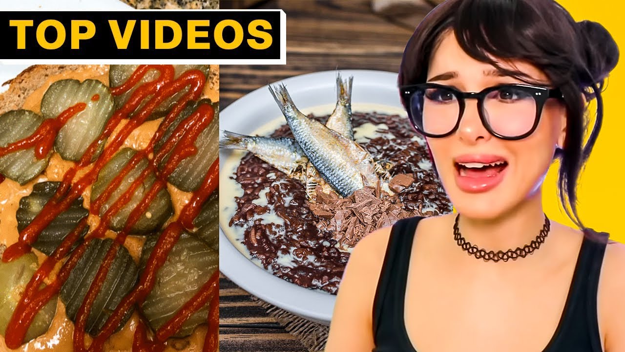 Trying WEIRDEST FOOD COMBINATIONS  *shocking!* | SSSniperWolf