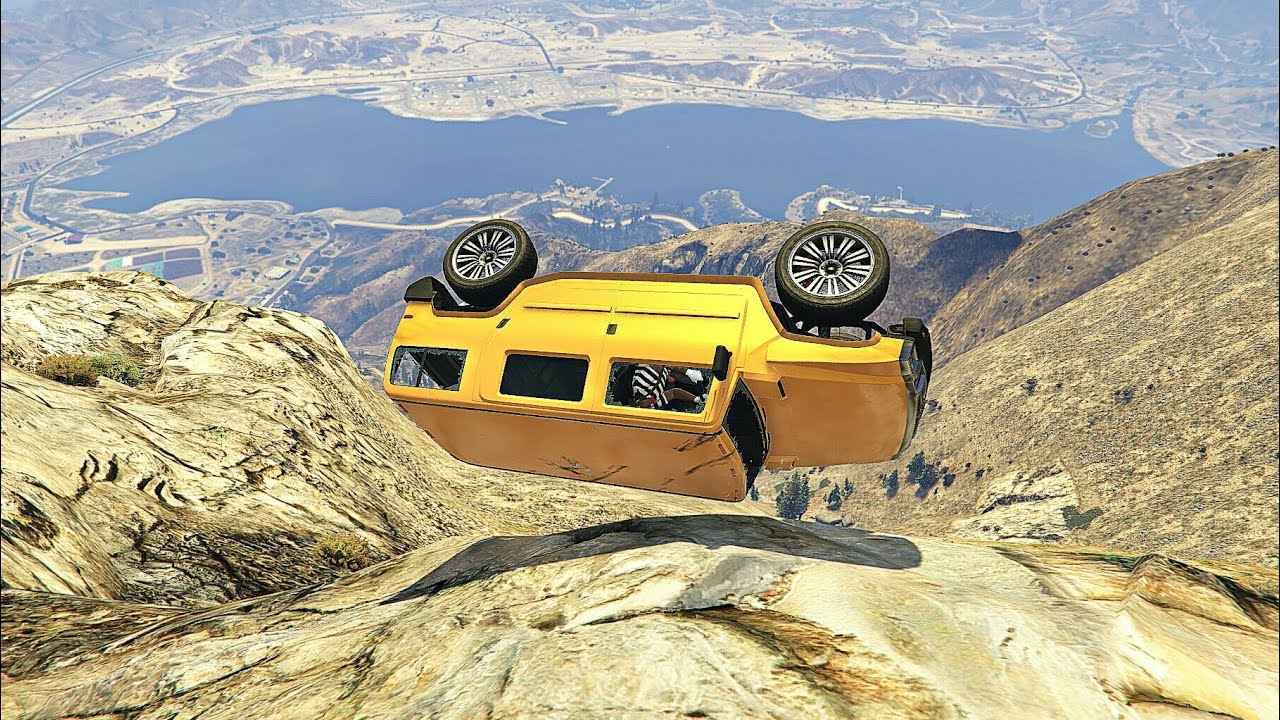 GTA 5 - Cliff Drops Crashes (GTA 5 Crashes/Jumps) Ep.11