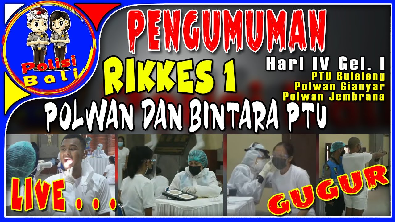 LIVE PENGUMUMAN Tes Kesehatan 1 Polwan & Bintara PTU Penerimaan Polri 2021