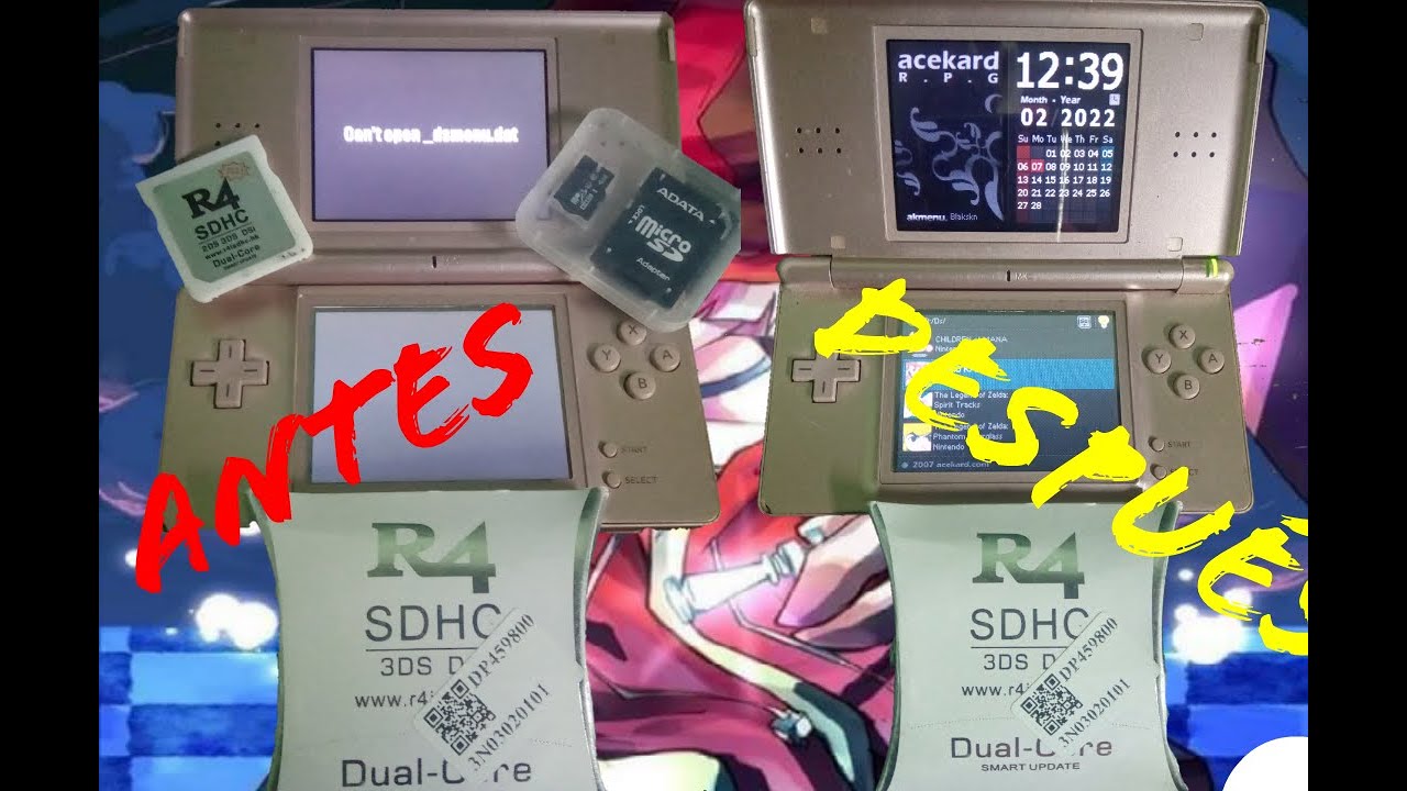 R4 error ( Can't open _dsmenu.dat ),firmware de R4 SDHC, R4 archivos, R4 Ds, arreglar R4 SDHC, R4 ds