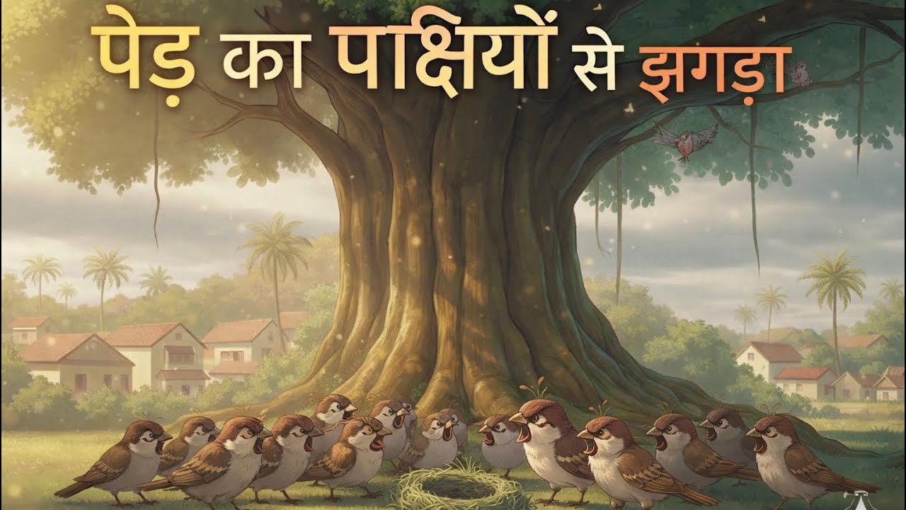 पेड़ और पक्षियों का झगड़ा | एक सीख देने वाली कहानी
