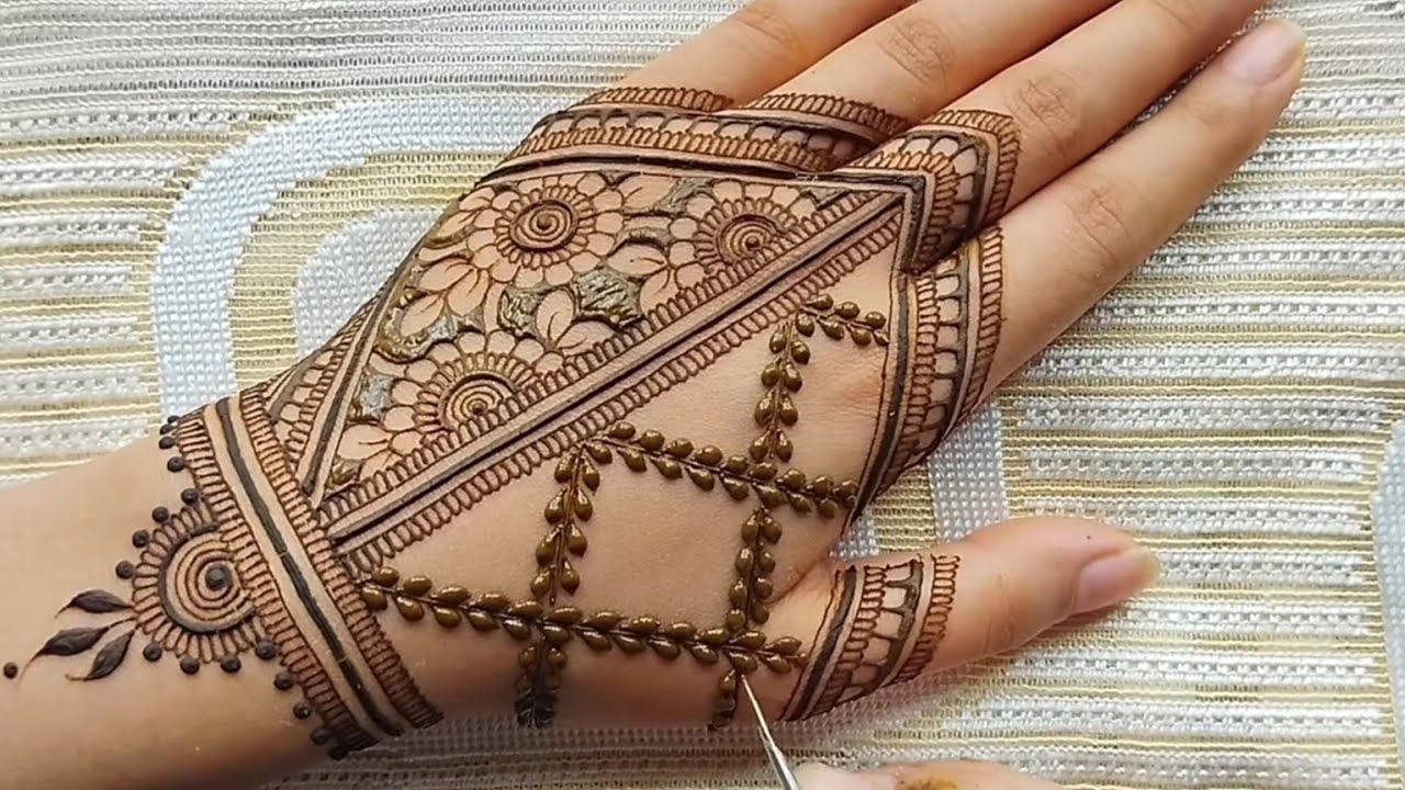 Teej mehndi design | Simple mehndi design back hand | Easy mehndi design | Mehandi design back hand