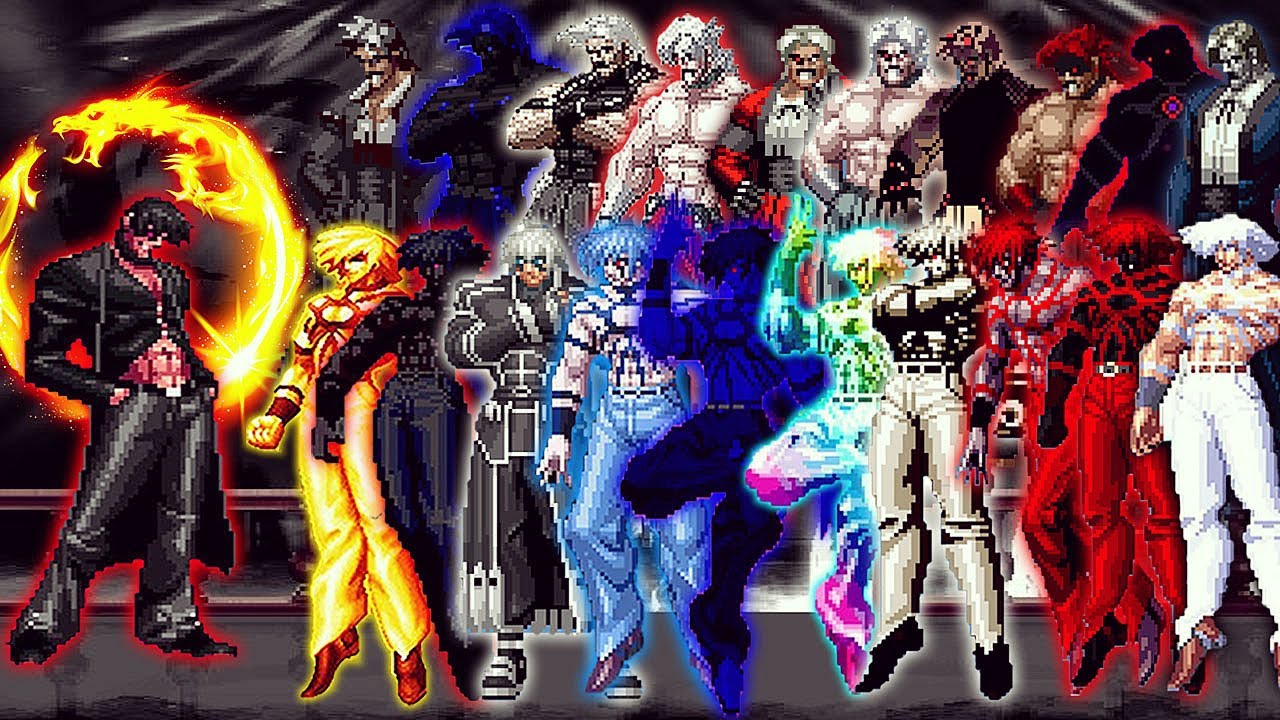 [KOF Mugen] Иори Ягами Фен против всех боссов Ороти, команда Ругал | 1 против 20 | Битва монстров