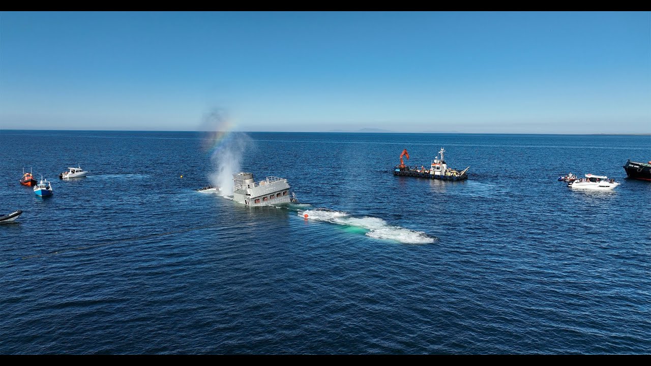 MV Shingle Sinking at Killala Bay 4K