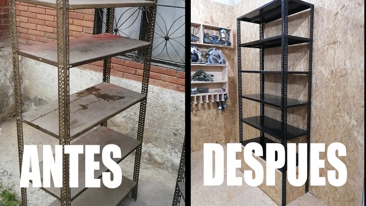 Reparando un estante metalico ¡quedo como nuevo!