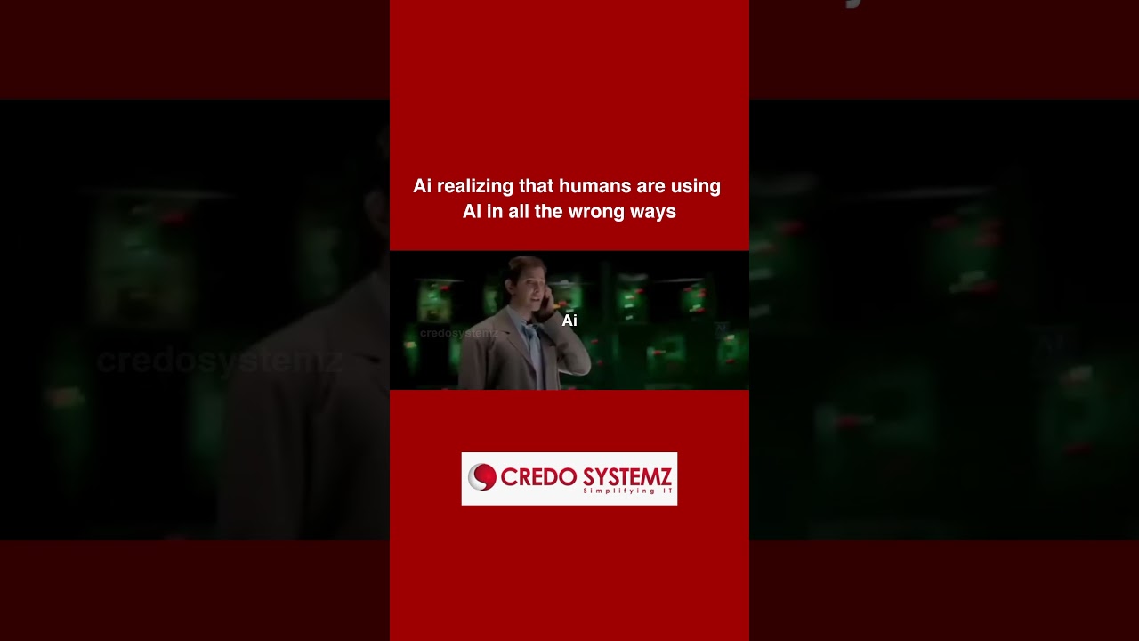 AI Watching Humans Misuse AI 😂 | Artificial Intelligence Meme | Credo Systemz #shorts #trending #job