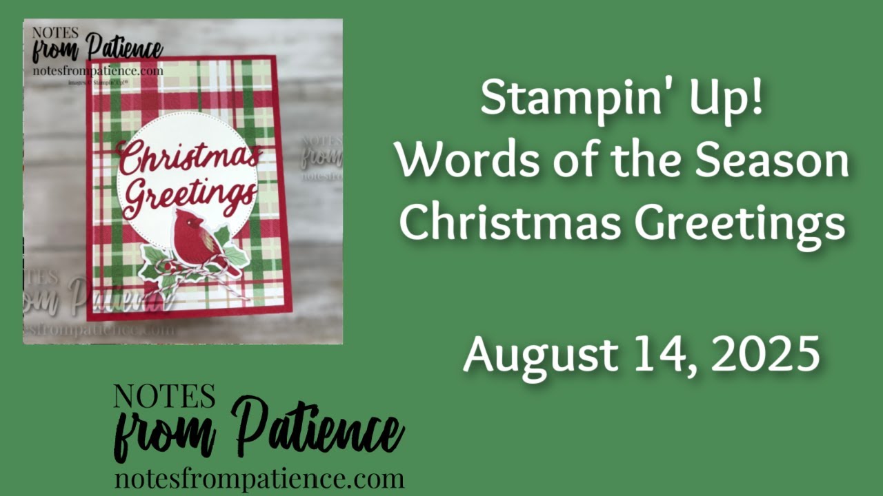 Stampin' Up! Words for the Season Christmas Card!