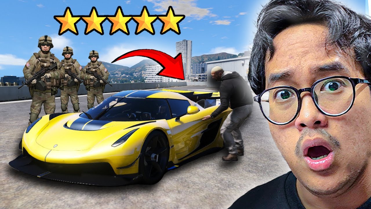 Gua Mencuri SUPERCAR di Markas MILITER di GTA 5! (Mod)