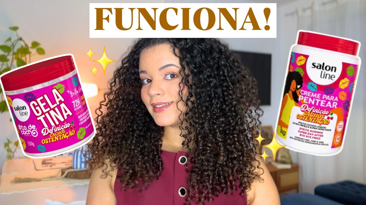 CREME E GELATINA QUE TIRAM O FATOR ENCOLHIMENTO! FUNCIONA? CACHOS OSTENTAÇÃO SALON LINE! resenha