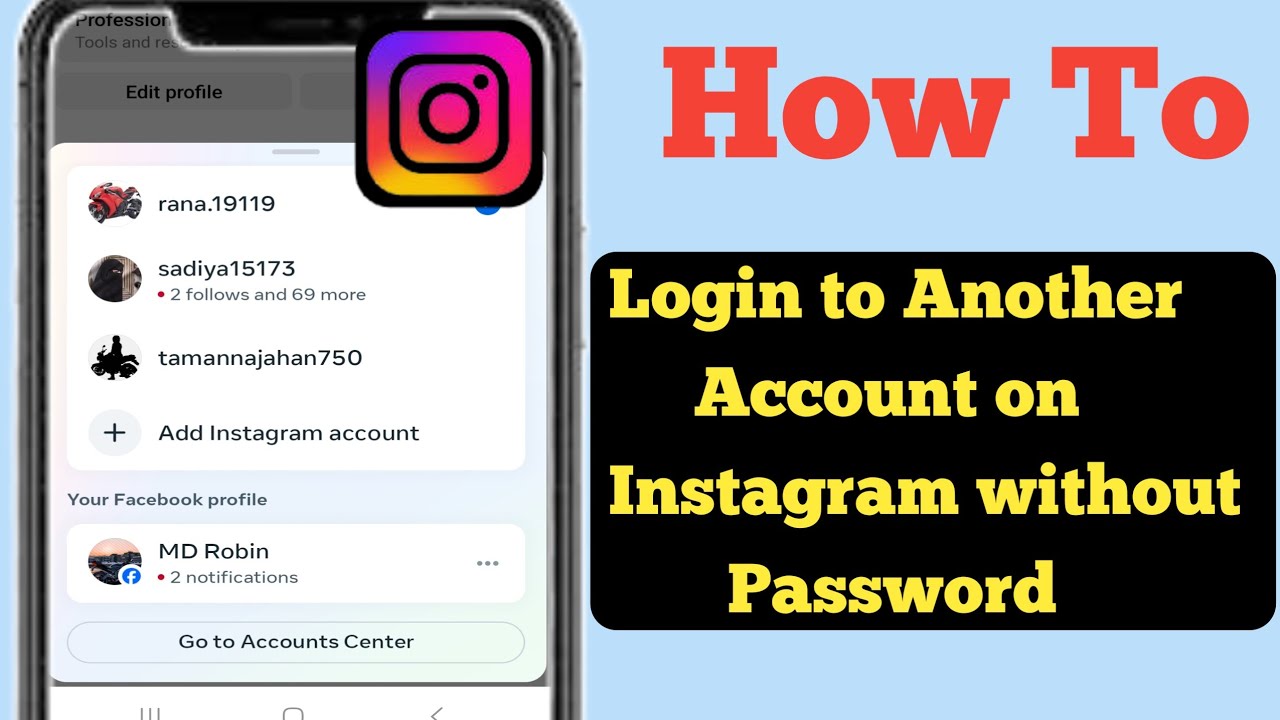 How to login to another account on instagram without password  2024 ll