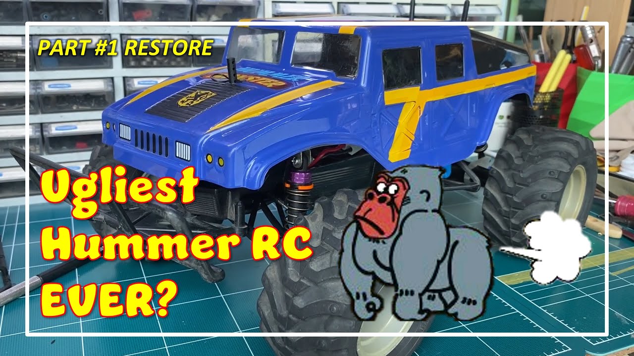 [Academy Monster Hummer] One of the ugliest RC from 80's! / clone of tamiya grasshopper / 아카데미 몬스터험머