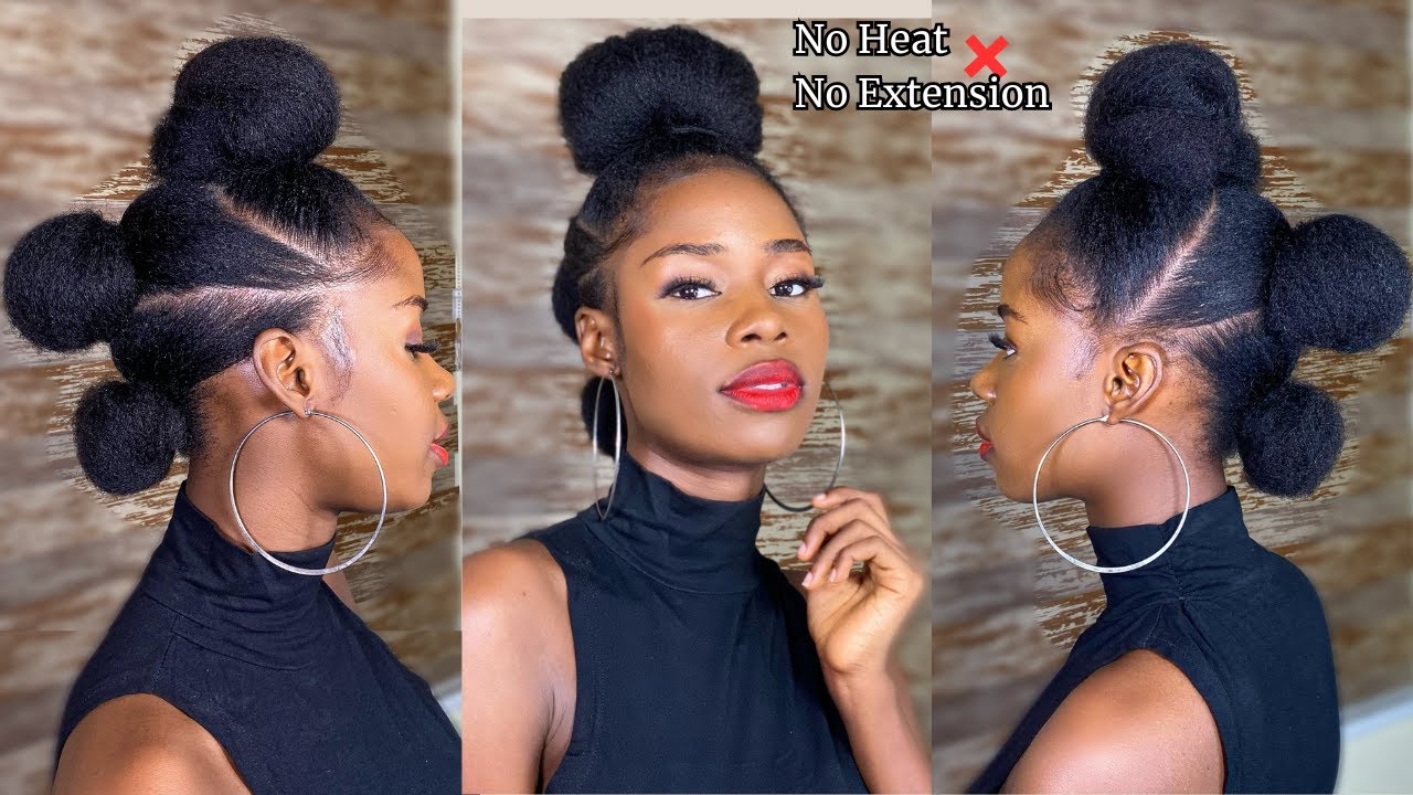 Bun Hawk Natural Hairstyle on 4C Hair| Faux Hawk Undo
