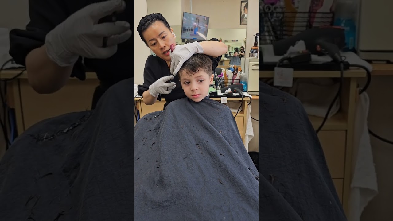 Fabo First Hair Cut with  Samora & Dad! 🤗