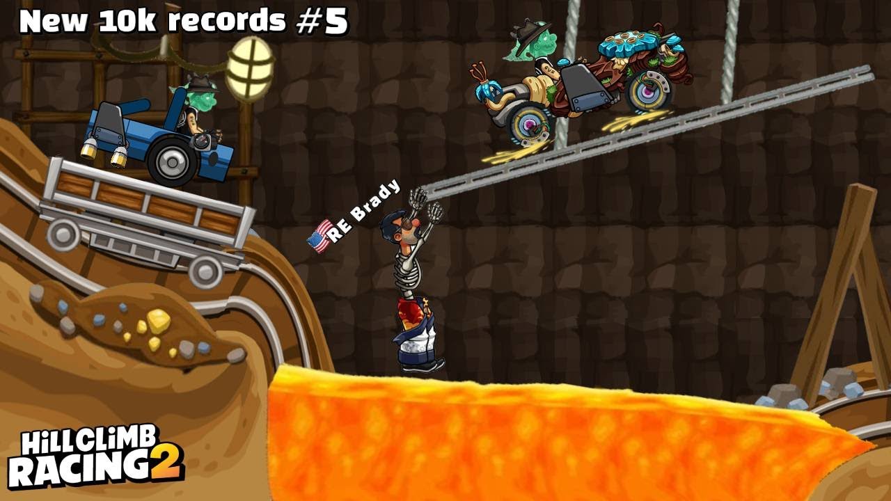 New 10k records #5 - going to underground into mines - Hill Climb Racing 2