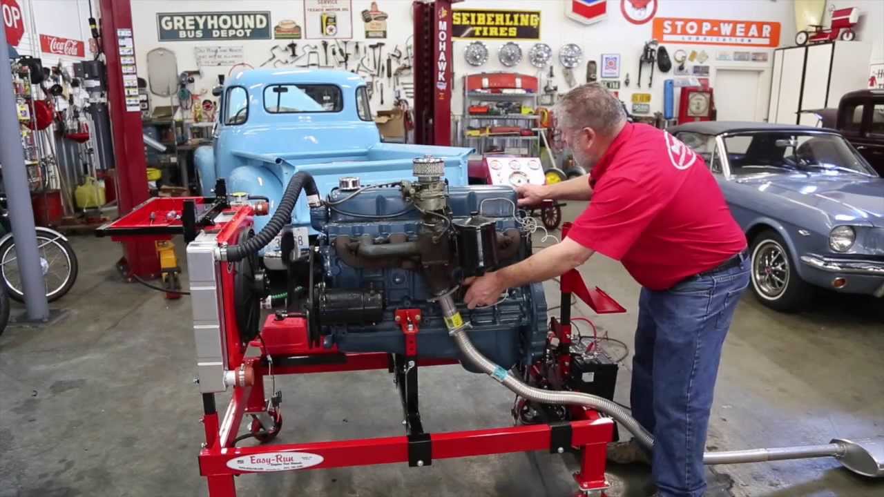 Chevy 235 6  engine on Easy Run test stand  Drager's International Classic Sales 206-533-9600