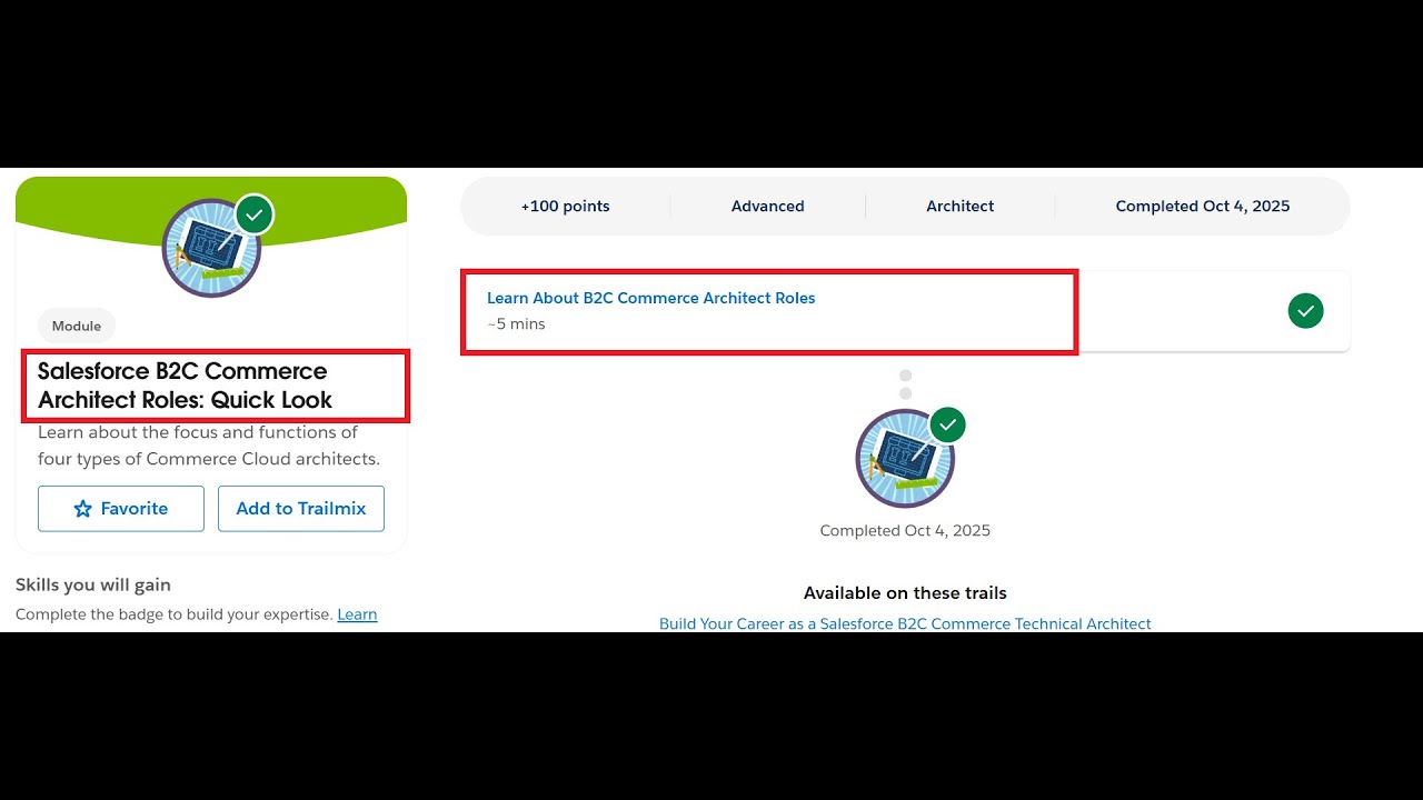 Salesforce B2C Commerce Architect Roles: Quick Look | Salesforce Trailhead