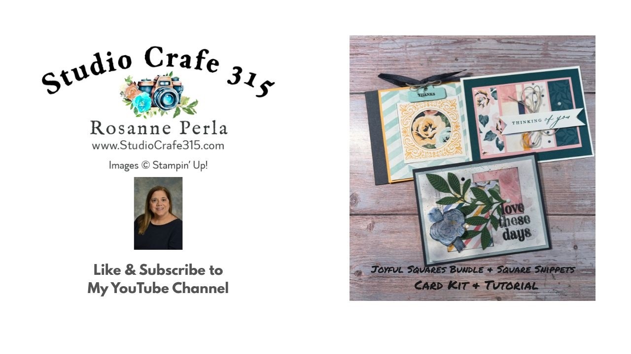 Creating Cards w/Joyful Squares Bundle & Square Snippets 12 x 12 DSP #diy #papercraft #tutorial