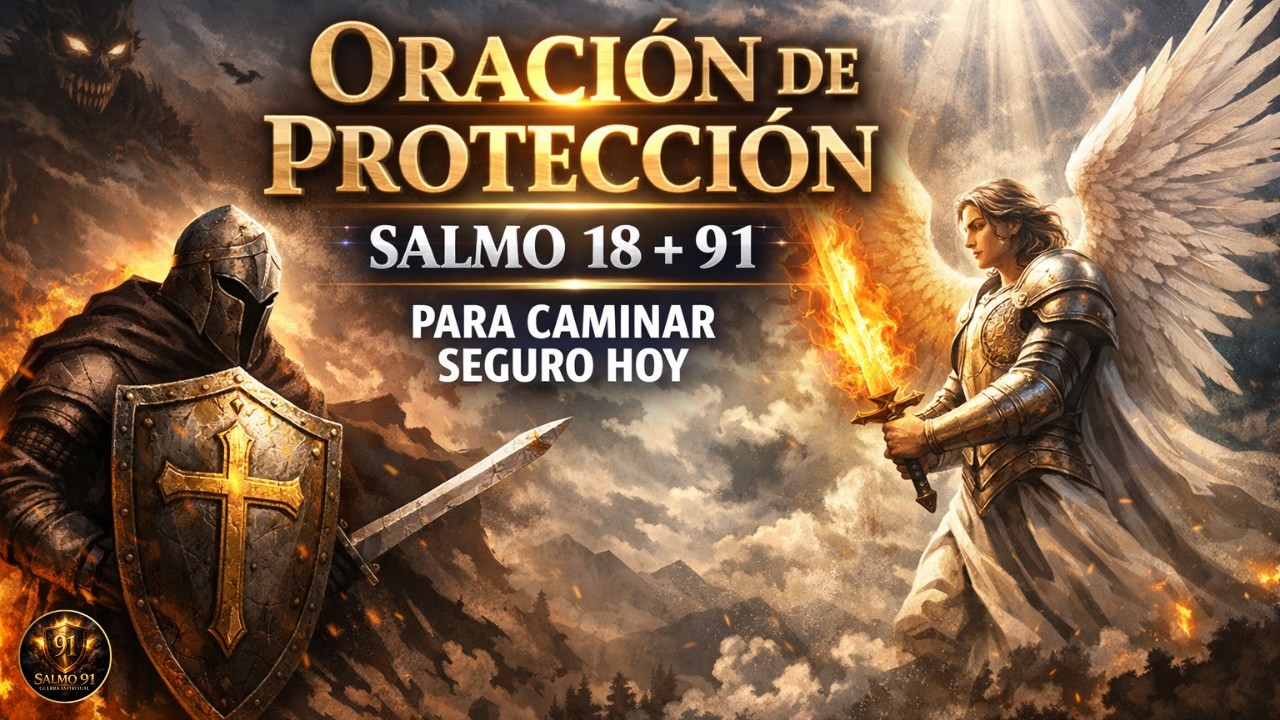 🛡️ ORACIÓN DE PROTECCIÓN — SALMO 18 + 91 PARA CAMINAR SEGURO HOY