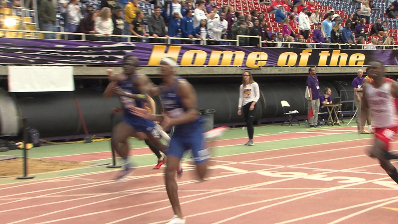 UNI track and field 2017 Indoor MVC Championships - Daurice Fountain 60m hurdles 3rd