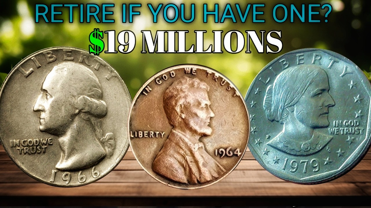 Top 3 Most RARE & Valuable U.S. Coins Worth BIG MONEY! (1979 Dollar, 1966 Quarter, 1964 SMS Penny)