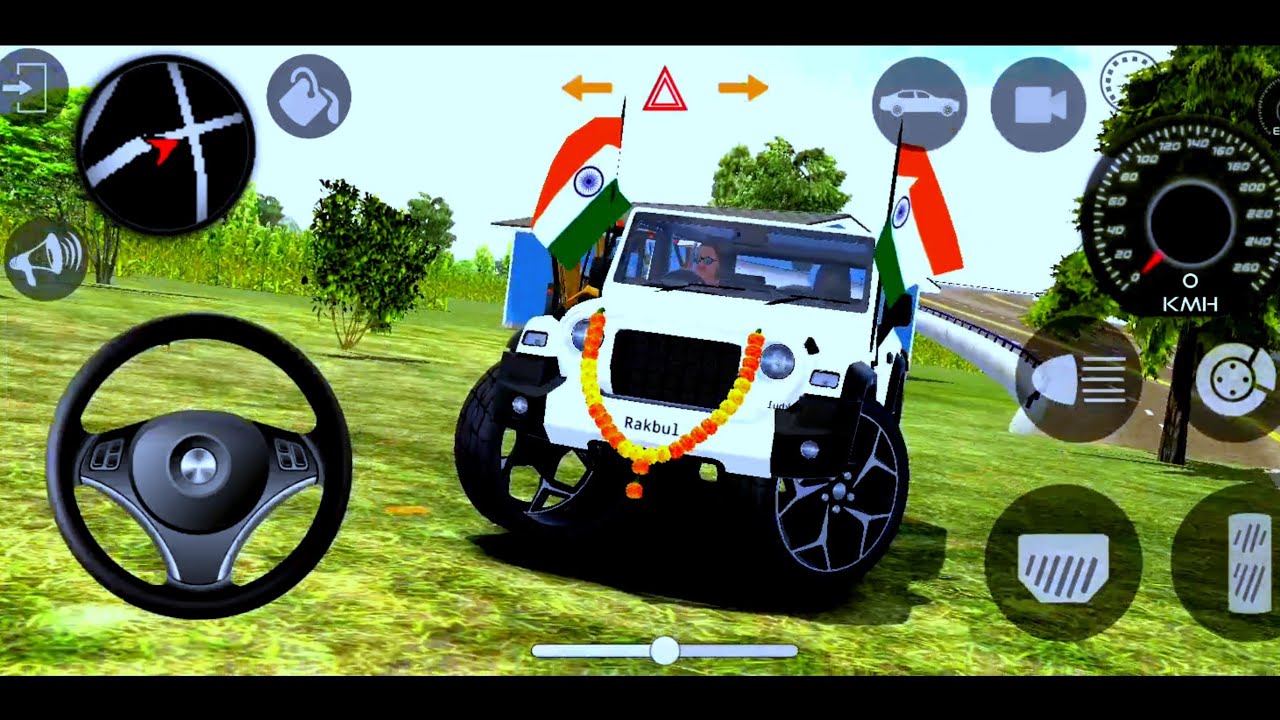 Dollar (Song) Modified Mahindra White Thar 🤯Stunt Off Road Driving Gameplay Indian Cars Simulator 3D