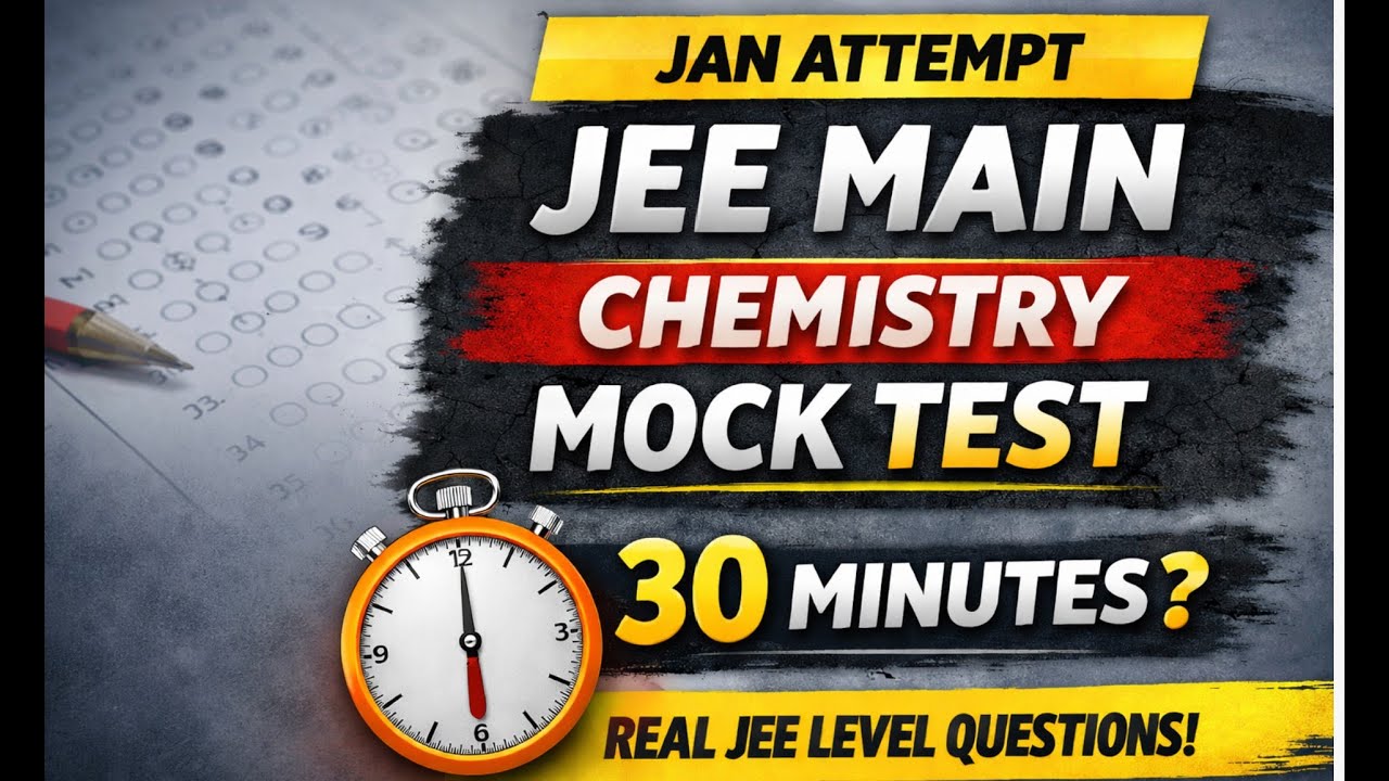 JEE Main Mock Test 1 | Real Exam Level Questions | Last Days Practice (2026)