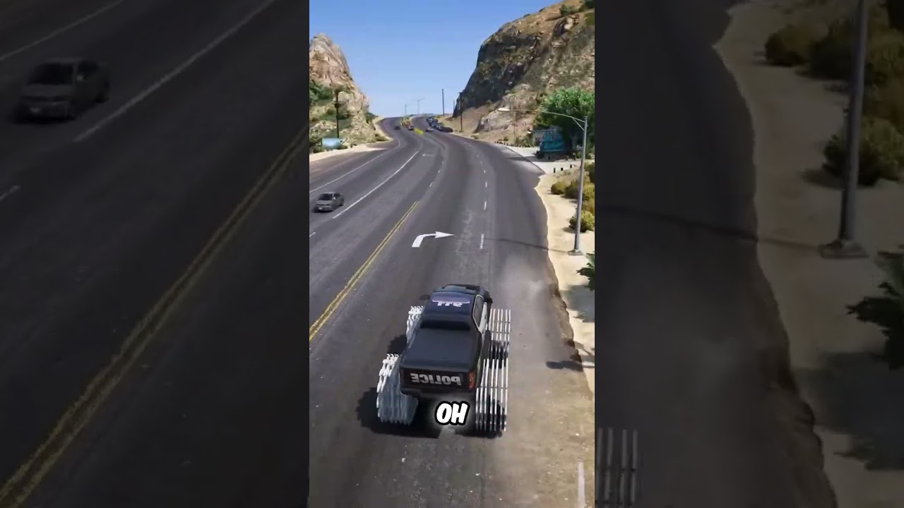 Monster Truck Mayhem: Crushing Police Cars & Coastal Road Chaos! 